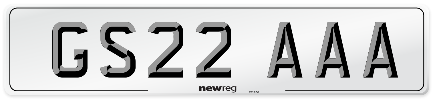 GS22 AAA Number Plate from New Reg